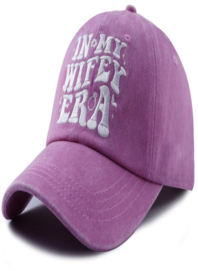 Wsaztulp Wife Gifts for Women, in My Wifey Era Hat, Bride Accessories Baseball Cap, Wedding Honeymoon Engagement Mothers Day Birthday Gifts for Mrs Mom Aunt Pink - Image 2